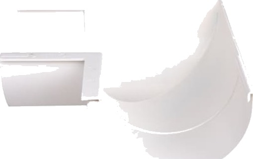 Plastmo 11" innvendig gjæring 90°, hvit white