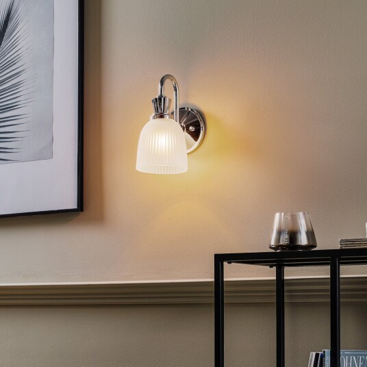 Vegglampe Elstead Cora Metallisk Bad Metall Moderne 12.7 24.1 Metallisk