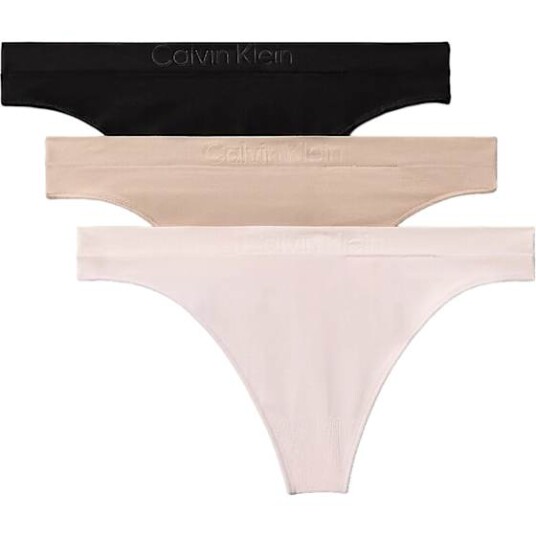 Calvin Klein Thong 3 Pk - Black - XL