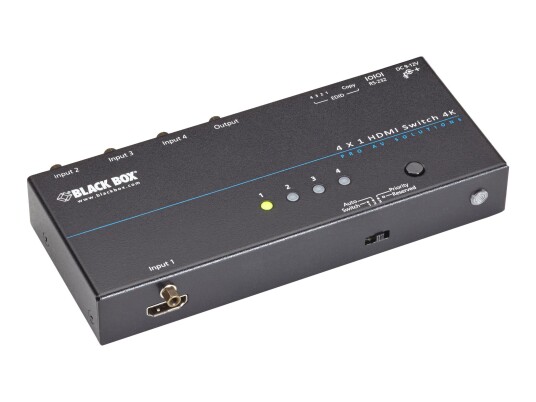 BLACK BOX 4K HDMI Switch 4 x 1 - videosvitsj - 4 porter - TAA-samsvar BLACK BOX 4K HDMI Switch 4 x 1 - videosvitsj - 4 porter - TAA-samsvar
