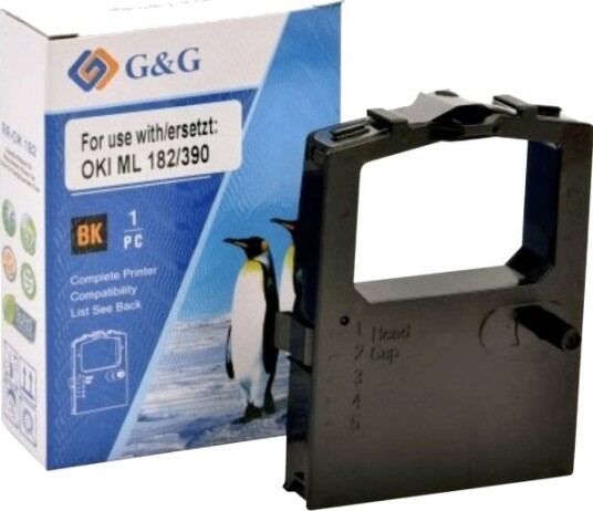 G&G Fargebånd Kompatibelt Med Oki 09002303/ Ml182 18407