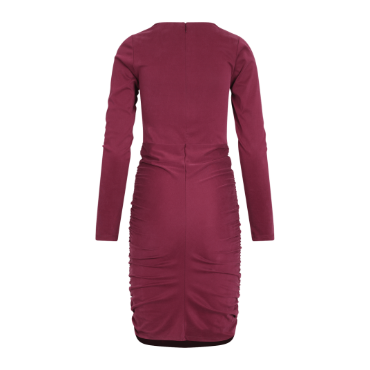 Clio Dress Burgundy XS Gathered short dress