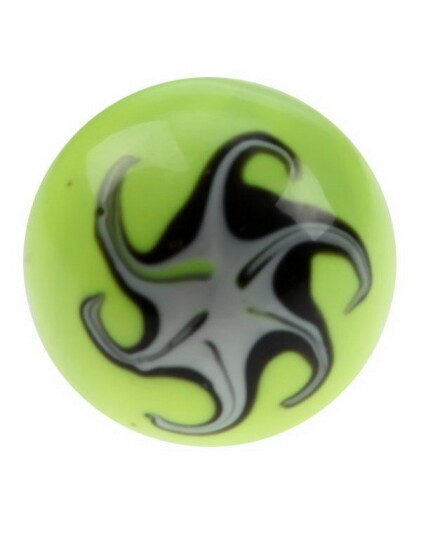 Utgått Design Flower Gul Akrylkule 8 mm kule til 16 mm stang