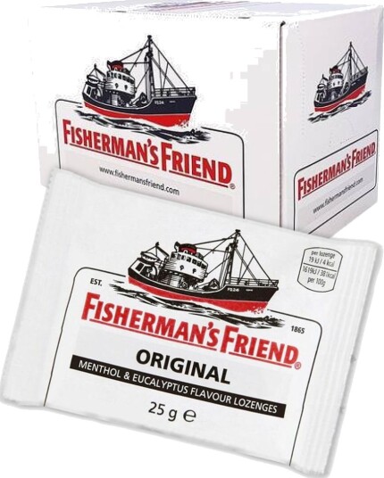 48 stk Fisherman"s Friend Original med Smak av Menthol og Eucalyptus Hel Eske 1,2 kg 48 stk Fisherman"s Friend Original med Smak av Menthol og Eucalyptus Hel Eske 1,2 kg