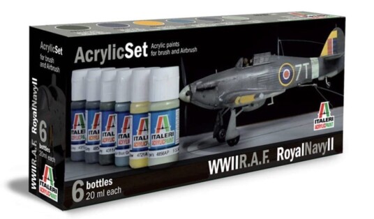 Italeri Arcylic Set WII RAF Royal Navy II (6stk. 20ml)