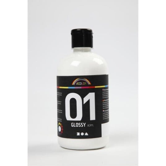 Akrylmaling A Color 01 blank hvid 500 ml Akrylmaling A Color 01 blank hvid 500 ml