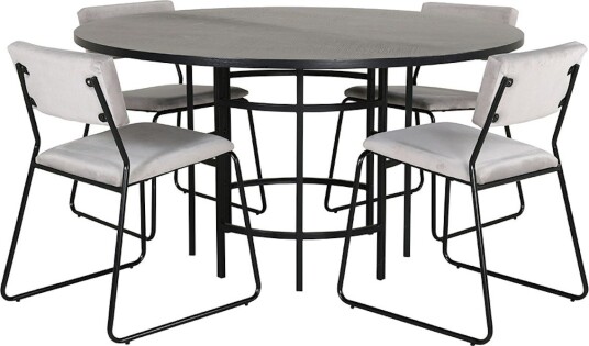 Spisegruppe furniture/fashion Copenhagen Ø140 cm med 4 Kenth Stoler