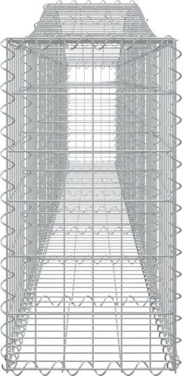 vidaXL Gabionkurver buede 5 stk 400x30x60/80 cm galvanisert jern