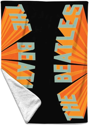 Rocksax The Beatles 70's Logo Sherpa Fleece Throw 50 in x 60 in 78899335