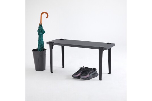 Khalkeus Benk 90x30 cm Svart Hanah Home