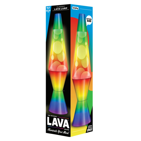 Lava?? 605907 Lavalampe 37 cm Hvit/Regnbue