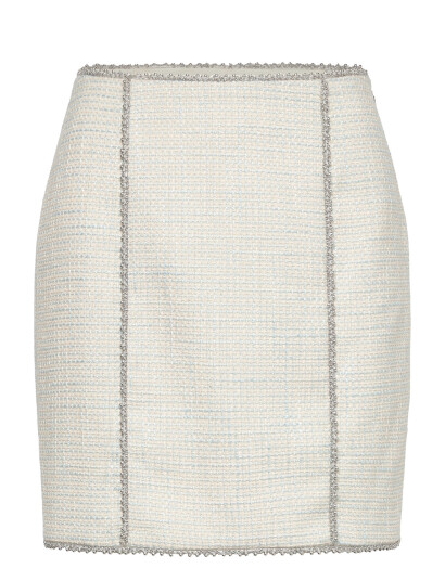 ROTATE Birger Christensen Boucle Mini Skirt - Cream - 40