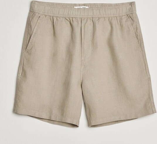 Samsøe Samsøe Jabari Linen Drawstring Shorts Aluminum