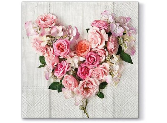 Lunsj serviett Rosehjerte Paw Decor Collection