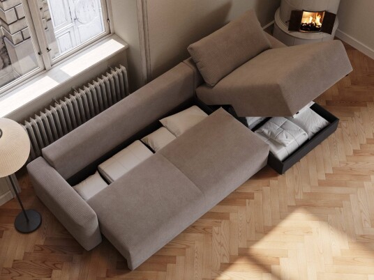 Maru | 145x342 cm | Latte fløyel | 596 Maru | 145x342 cm | Latte fløyel | 596