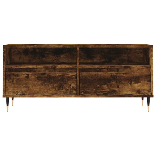 vidaXL TV-benk røkt eik 100x34,5x44,5 cm konstruert tre