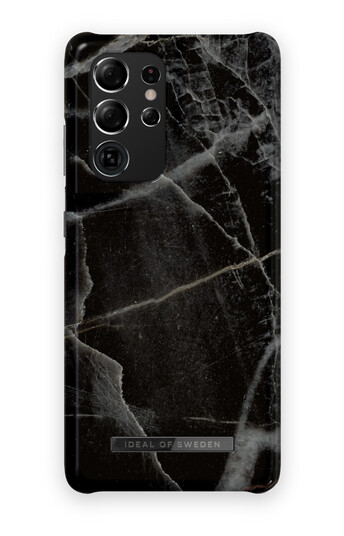 iDeal of Sweden Fashion Case Galaxy S21 Ultra Black Thunder Marble