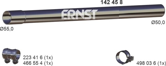 Eksosrør ERNST 142458