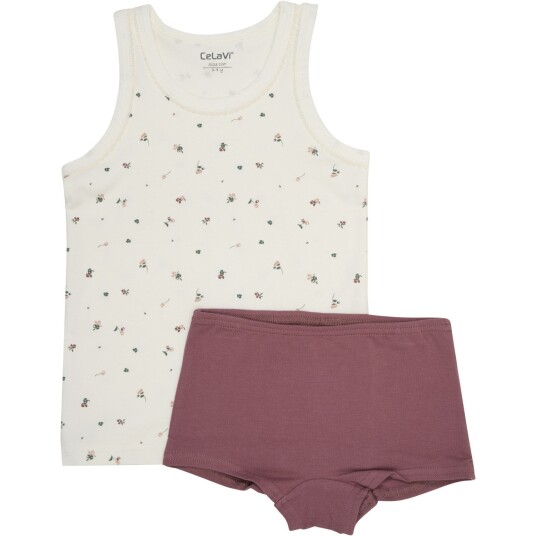 CeLaVi Rose Brown Underwear Set - W. Girl Print 120