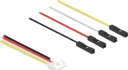 Delock Iot Strøm/Data Kabel 4 Pinners Grove Hann Til Brokabler Hunn 5 A 20 Cm Strømkabel Svart Hvit Gul Rød