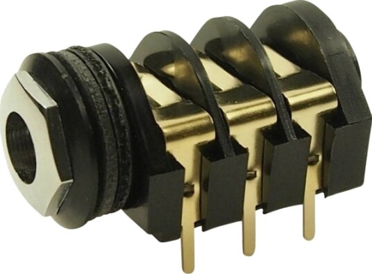 Cliff Cl13345 Jackplugg 6,35 Mm Tilkobling Vannrett Innbygging Poler: 3 Stereo Sort 1 Stk