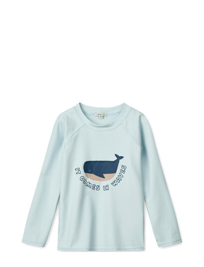 Liewood Noah Placement Longsleeve Swim Tee Blue 68