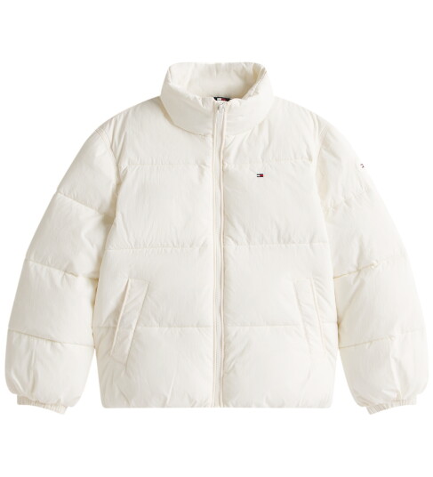 Tommy Hilfiger Polstret Jakke Flagg Ivory Silke Tommy Hilfiger 5 år 110 Dunjakke Hvit