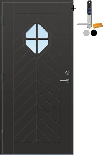 Ytterdør Bygg1 Norefjell med Yale Doorman Classic Home