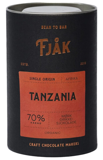 Fjåk Sjokolade - Single Origin 70% dark Tanzania Drinking chocolate Fjåk Sjokolade - Single Origin 70% dark Tanzania Drinking chocolate