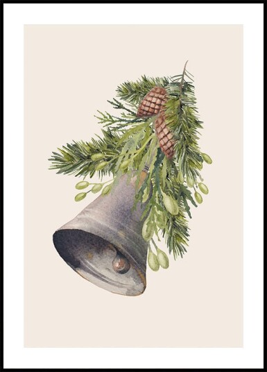 Watercolor Christmas Bell Plakat Plakat / 70x100cm