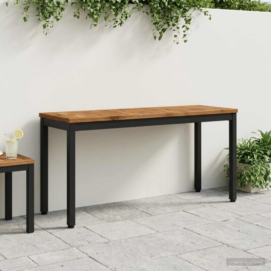 vidaXL Hagebenk 108,5 x 35 x 45 cm Solid akasietre Naturlig og svart