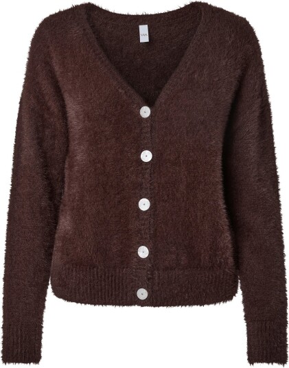 YAS Yasmalli Ls Knit Cardigan   Ex   Brown   S