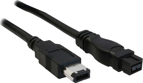Inline Firewire M M 1M Firewire 400 Ieee 1394/Ieee 1394A 6 P 9 P Svart Hankjønn/Hankjønn 400 Mbit/S