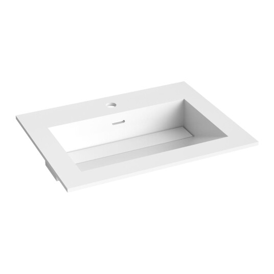 Korsbakken Corian Med Skrå Bunn Hvit Matt 60cm