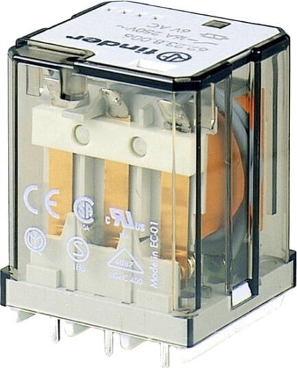 Finder 62.23.8.230.4000 Printrelé 230 V/Ac 16 A 3 Omkoblere