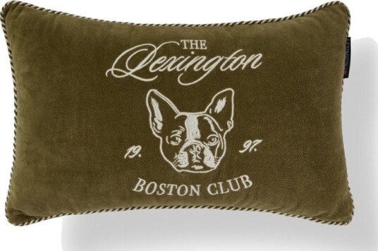 Lexington Boston Club putetrekk fløyel 50x30 cm olive/light beige Lexington Boston Club putetrekk fløyel 50x30 cm olive/light beige