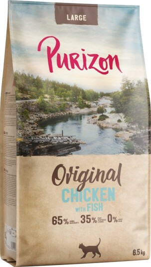 Purizon Tørrfôr Adult Large & Kornfri Nyhet Sparepakke Kylling Fisk 2 X 6.5 kg