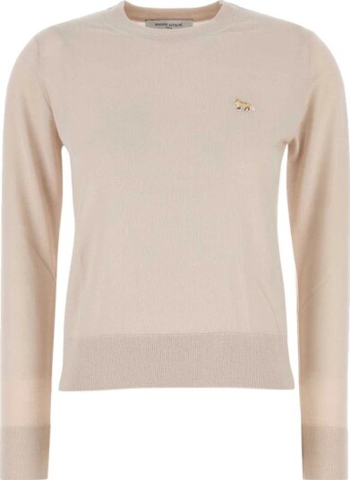Maison Kitsuné Dame Strikkevarer Beige M,