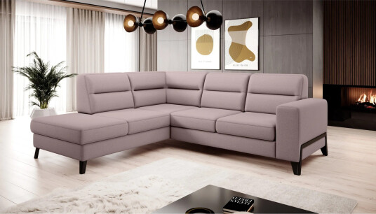Anglika Sofa m. Sjeselong 4 seters   Rosa