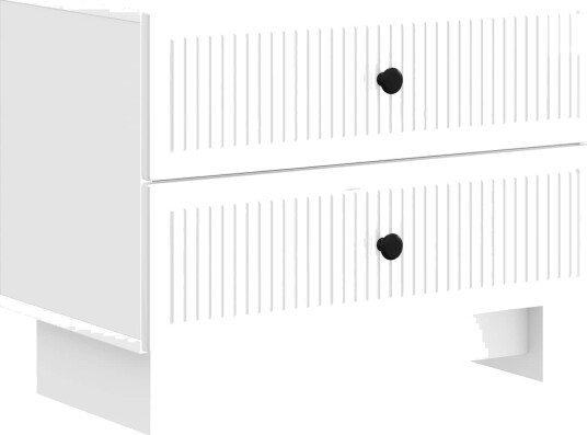  Nattbordskap Høgglans hvit 62 x 34,5 x 47,5 cm Konstruert tre