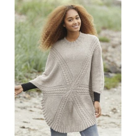 Sand Tracks by DROPS Design Genser Strikkeoppskrift str S XXXL