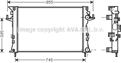 PRASCO RTA2438 Radiator motorkjøling