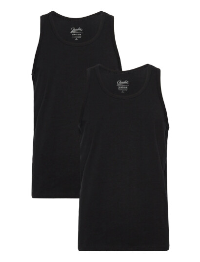 Claudio Claudio 2-Pack Tanktop Cotton - Black - L