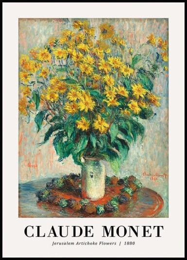 Jerusalem Artichoke Flowers Claude Monet Plakat Plakat / 100x150cm