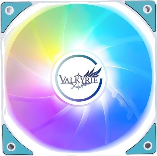 Valkyrie V12r Argb Kabinettvifte Hvit Omvendte Blader Valkyrie V12r Argb Kabinettvifte Hvit Omvendte Blader