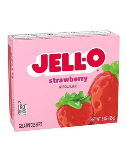 Jell O Strawberry   Gelé Dessert   85 g USA Import