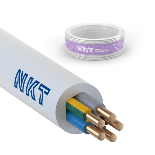 NKT EXQ XTRA Installasjonskabel 5G 2,5 mm², 300/500 V 50 m, ring NKT EXQ XTRA Installasjonskabel 5G 2,5 mm², 300/500 V 50 m, ring