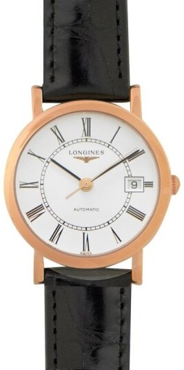 Longines Dameklokke L4.378.8.11.4 Elegant Hvit/Lær Ø27.2 mm