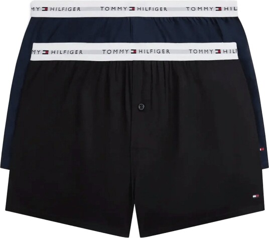 Tommy Hilfiger 2 Pack Cotton Woven Boxer Black XXL