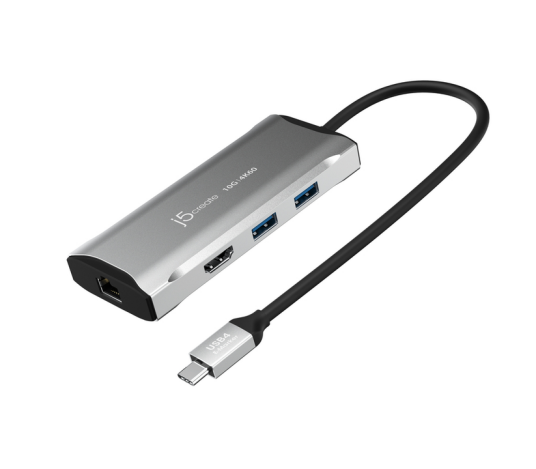 j5create 6-in-1 USB-C Travel Dock with Ethernet and 100W PD